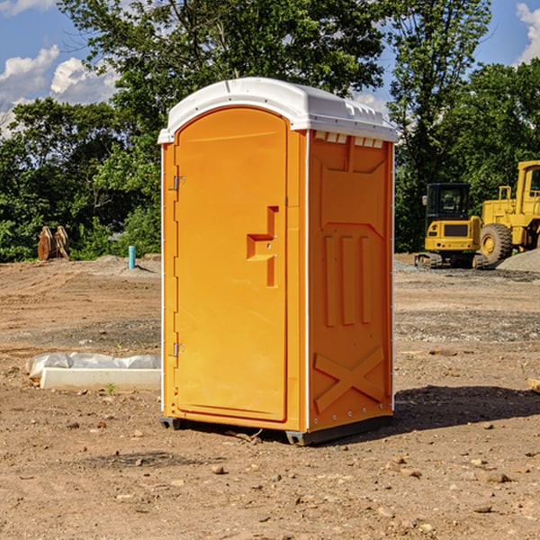 how often are the porta potties cleaned and serviced during a rental period in Chamberlain SD